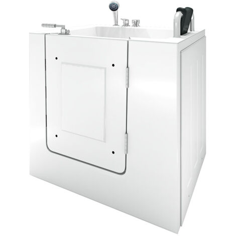 Senioren Sitzbadewanne Sitzwanne Badewanne mit Tür S02-A-R 78x100 cm
