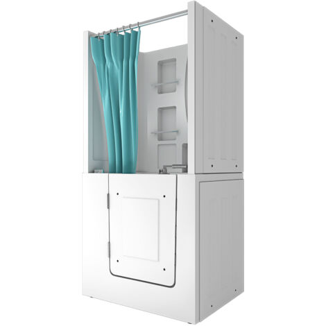 Seniorendusche und Kombination Wanne mit Whirlpool S02D-WP-TH-A-L 78x100x205cm