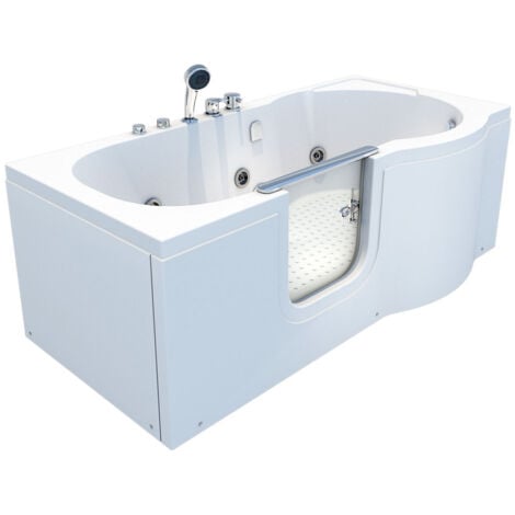 Seniorenwanne mit Tür Whirlpool S12-EH-WP-L Badewanne 170x85cm