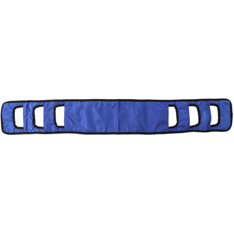 Seniors Bed Transfer Sling Labor Saving Widened Breathable Elderly Lift Turning Belt with Padded Handle for Patient Blue