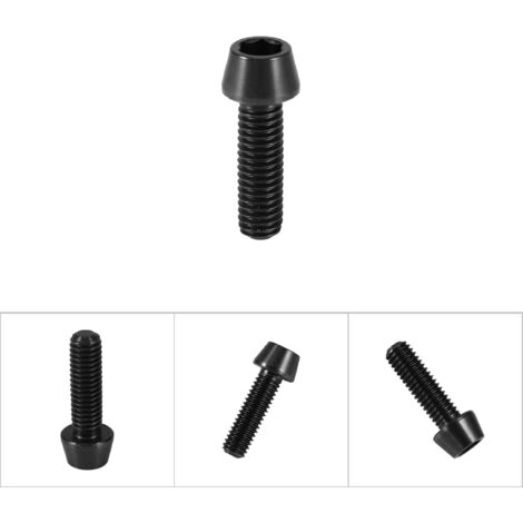 Senkkopfschraube aus Titanlegierung mit Unterlegscheibe für Mountainbikes (schwarz/M6x20)