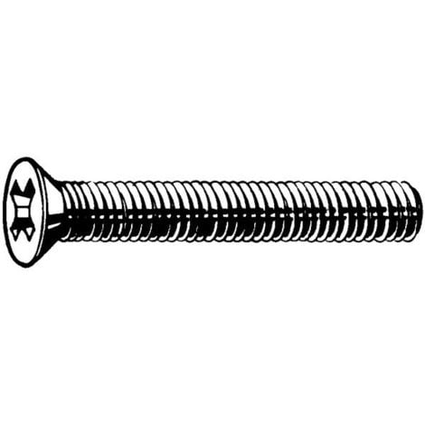 50 Stk Senkkopfschrauben Kreuzschlitz 2 mm DIN 965 M 2 x 4 mm Edelstahl A2