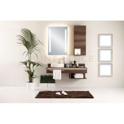 SENNA SPECCHIO DA PARETE ILLUMINATO LED 18W 2.400 lm 3.000 K 4.000K 50X70CM