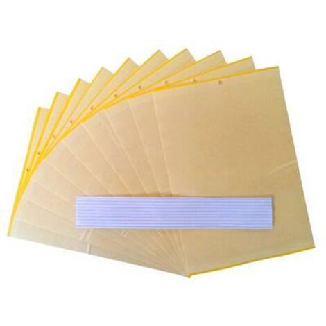 Sens — feuilles adhésives de jardin, jaune (10 pcs)