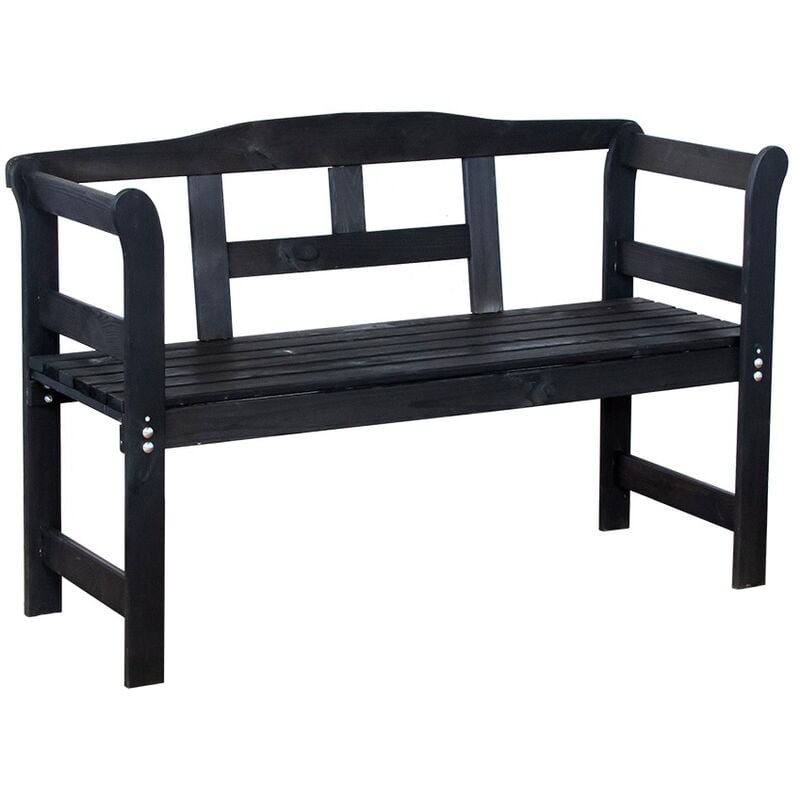 SenS-Line Friesen Banc de jardin - Bois - Noir