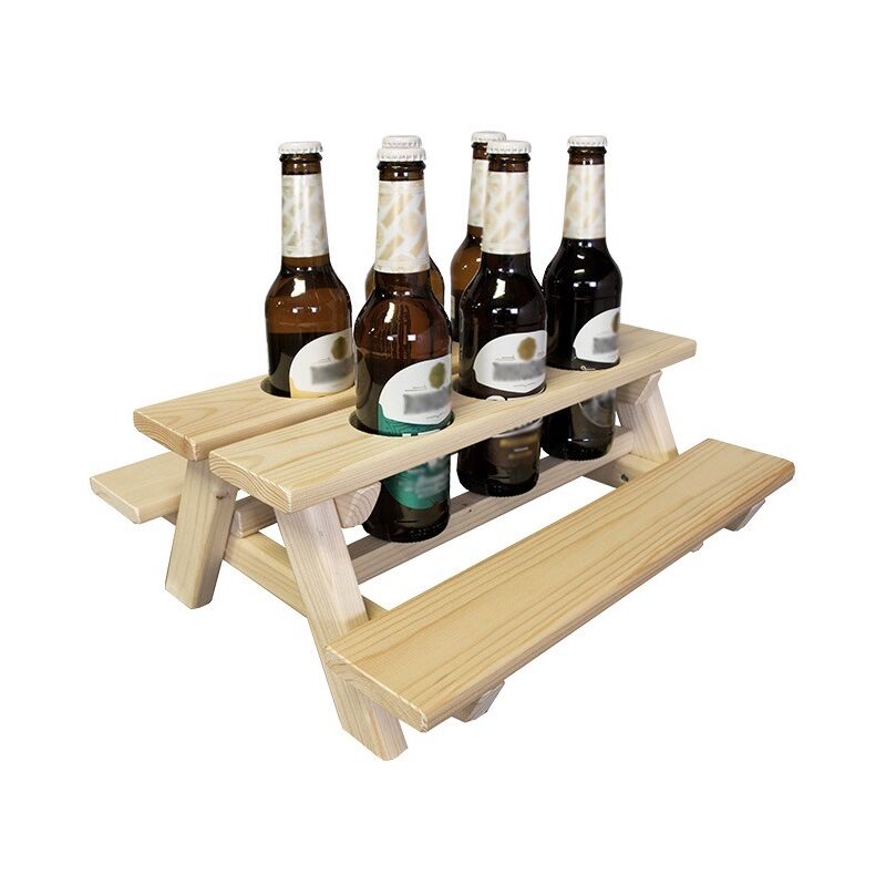 SenS-Line porte-bière table pique-nique - Porte-bouteille 39x37x16.5 cm