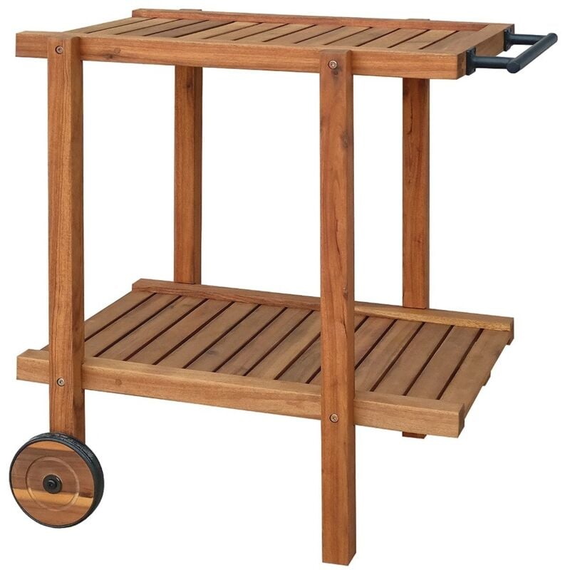 SenS-Line Table roulante de jardin Toby - 76x50x77 cm - 100% Acacia fsc