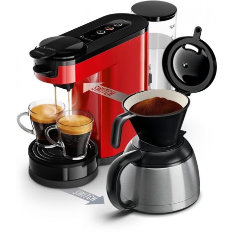 Senseo HD6592/84 Switch Filter- und Padkaffeemaschine rot