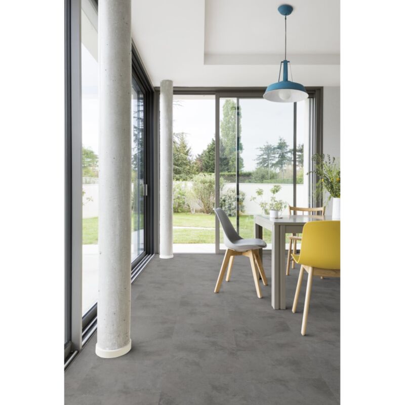 Dalle de sol pvc auto-plombante effet pierre flagstone dark Gerflor 1.86 m²