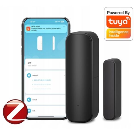 Sensor de apertura y cierre de puertas y ventanas TUYA ZGBEE negro