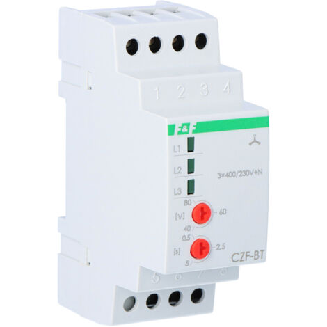 Sensor de fase y pérdida CZF-BT, contacto: 1NO, I=10A, tiempo de respuesta ajustable 0,5-15 s, 2 módulos