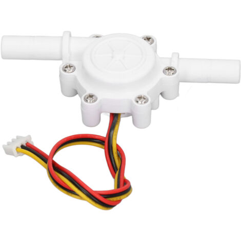 Sensor de flujo de efecto Hall, interruptor de agua, medidor de flujo, medidor de fluido DC3.5-24V 0,3-10l/min 25cm 180 grados G3/8