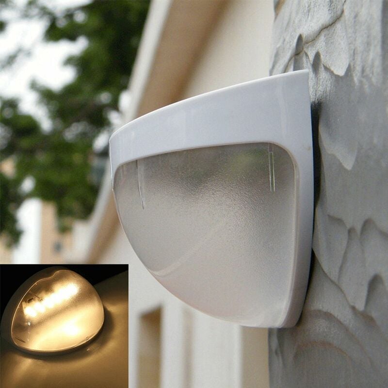 

Sensor de luz de montaje en pared de lampara LED inalambrica de energia solar,blanco calido y con bateria