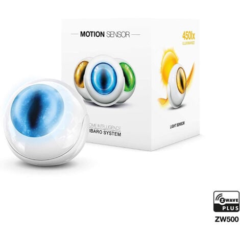 Sensor de movimiento LED Fibaro FGMS-001 smart, color blanco y azul