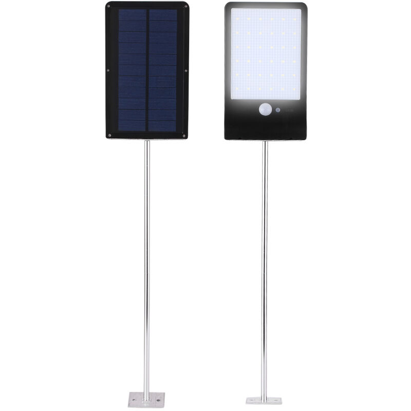 

Sensor de movimiento PIR de 36 LED con energia solar, luz tenue de pared, 3 modos, lampara de seguridad nocturna impermeable al aire libre con 2