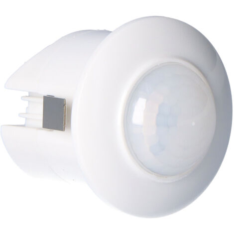 Sensor de movimiento PIR DR-07 - 360°, Un=230V AC, P=300W, montaje en techo, blanco