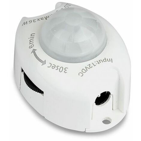 Sensor de movimiento PIR V-TAC para tira LED de 12 V (voltaje máximo: 36 W)
