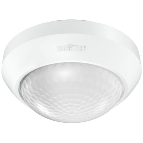 Sensor de movimiento Steinel IS2360-3 ECO, blanco, montaje en superficie, alcance de 12 m, 360°, IP54