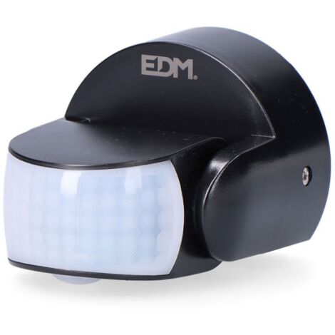 Sensor de movimiento y crepuscular 15 m ip65 negro