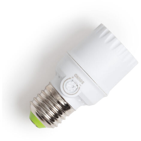 Sensor de Sonido para Bombillas E27 Casquillo Gordo Blanco