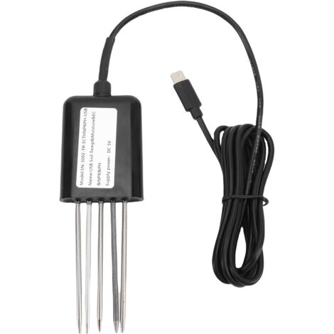 Sensor de suelo NPK profesional 7 en 1 con grado de protección IP68: detector de temperatura, humedad y nutrientes para jardín y agricultura.