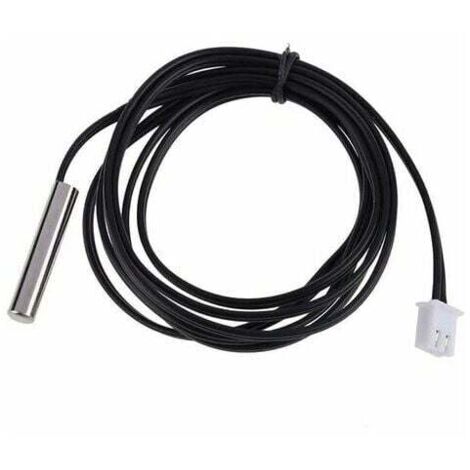 Sensor de temperatura de 1 m, cable termistor impermeable NTC 10K/B3435 de alta precisión.