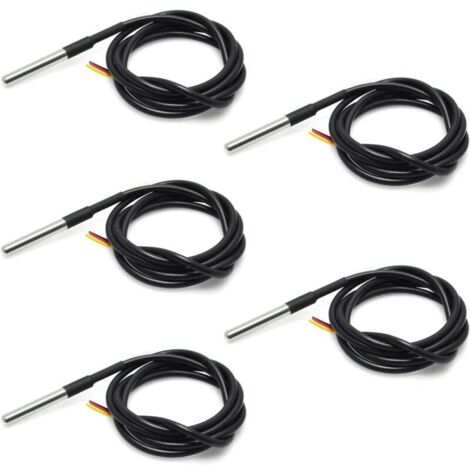 Sensor de temperatura impermeable 18B20, termómetro termopar de 1 m con cable de termopar de resistencia térmica.
