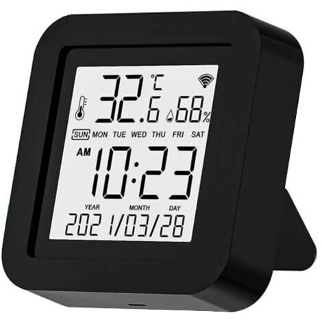 Sensor de temperatura y humedad, control remoto inteligente por infrarrojos WIFI para TV, cine en casa y aire acondicionado, pantalla LCD, compatible con Tuya, Smart Life, Alexa y Google Assistant, 6,