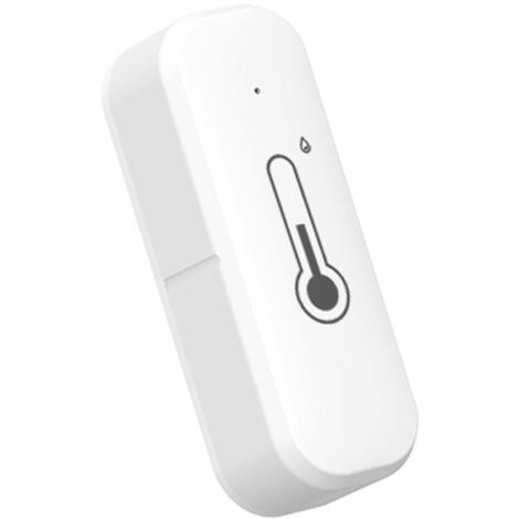 Sensor de temperatura y humedad WiFi Tuya, conexión mediante aplicación inteligente, control y recordatorios desde el móvil, función para compartir dispositivos, 1 unidad, pilas no incluidas.