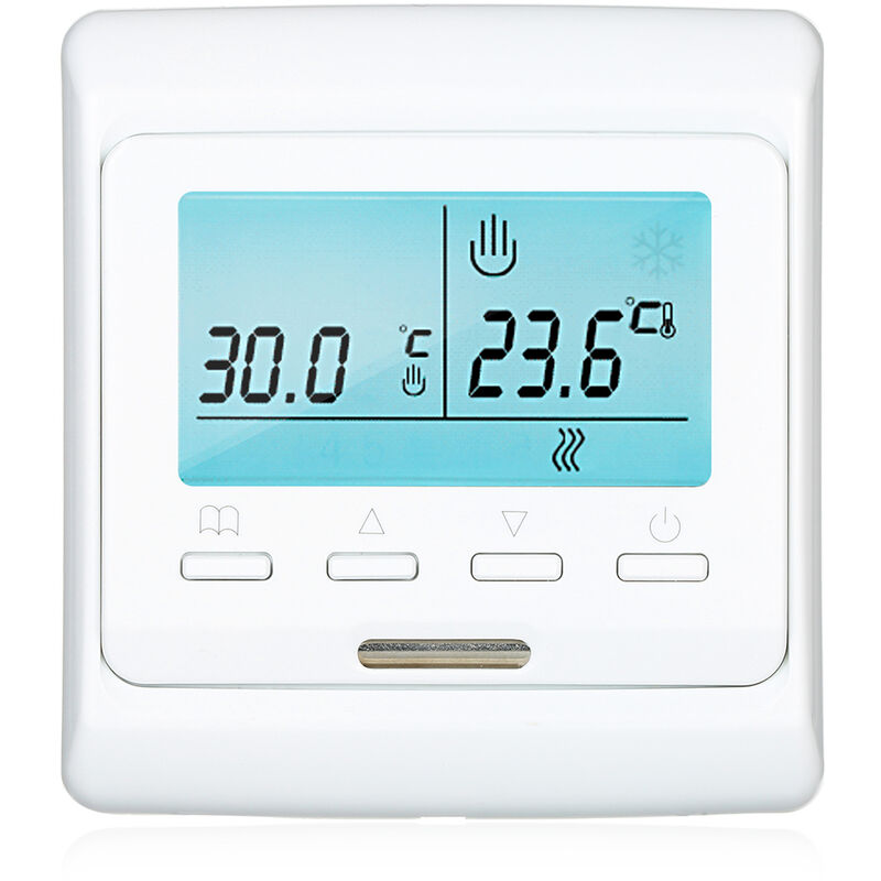 

Sensor integrado de termostato inteligente programable con controlador de temperatura digital con pantalla LCD, 3A sin WiFi