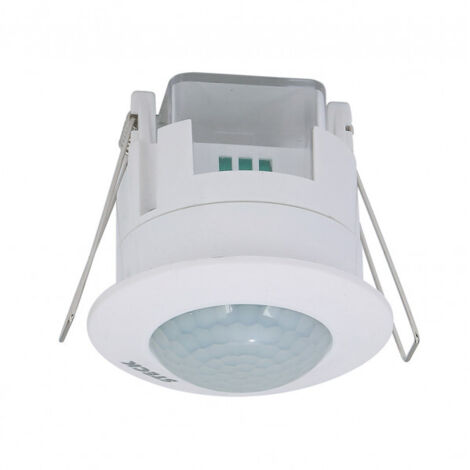 Sensor movimiento de encastrar detector ip20 blanco 7,3x7,6x7,6 cm corte 6,1d 360º alcance hasta 6 m
