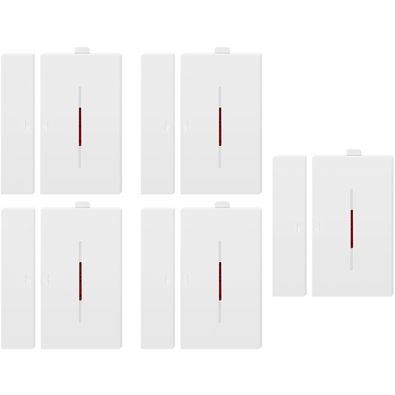 

Sensor SONOFF DW1, sensor de alarma de ventana de puerta de 433 Mhz, compatible con puente RF,Blanco, 5piezas