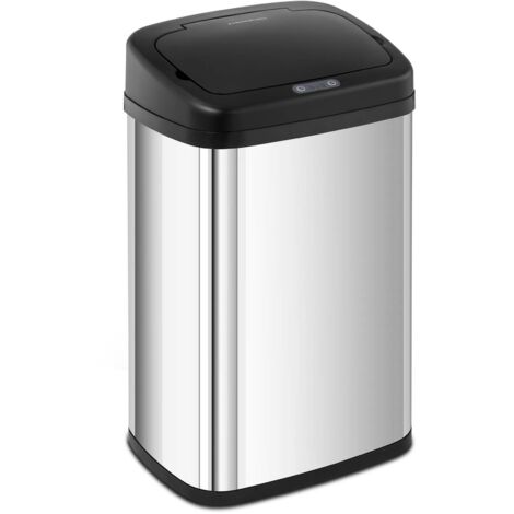 FROMM & STARCK Sensor Trash Can Motion Sensor Dustbin Kitchen Rectangular Stainless Steel 30L