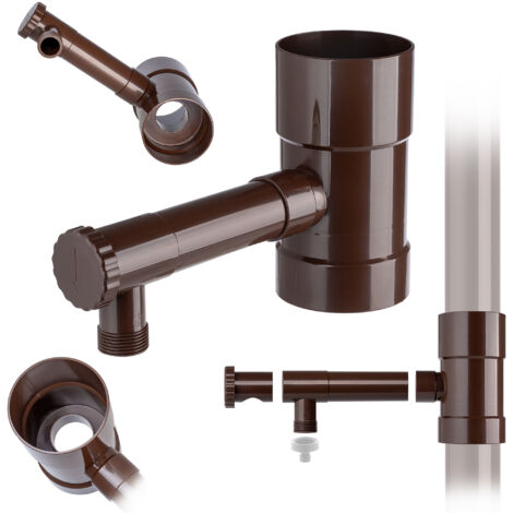 Gomito Pluviale In Alluminio R50 Angolo 67° DN 40mm - Grondaia Marrone Per Tetto, Giardino, Terrazza - Foto 9