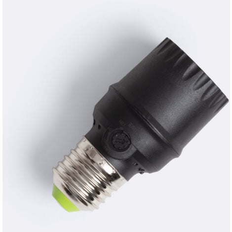 LEDKIA Sensore Crepuscolare con Timer per Lampadine E27 Nero