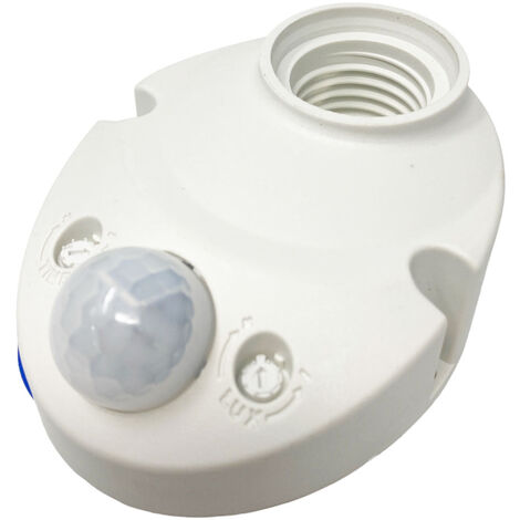 Sensore di movimento 360° Pir infrarossi con attacco E27 rilevatore di presenza per lampadine 60 watt