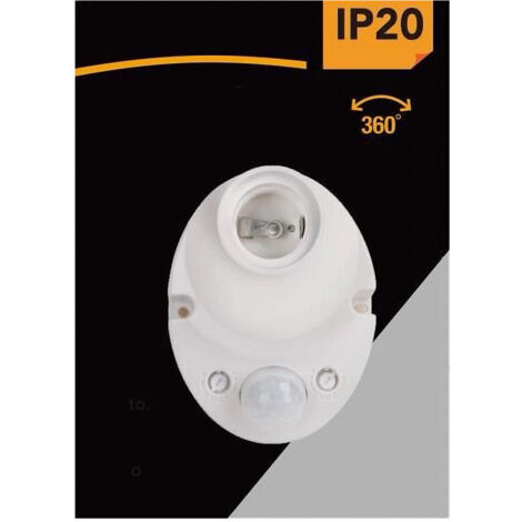 Sensore Di Movimento 360° Pir Infrarossi Rilevatore Per Lampadine 60w E27 Ycb1061