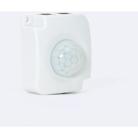 Sensore di Movimento PIR 120º per Striscia LED 12/24V DC Connettore Jack  Bianco