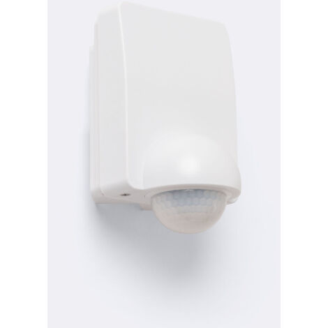 Sensore di Movimento PIR Crepuscolare 240º per Esterni IP65 con Telecomando Bianco