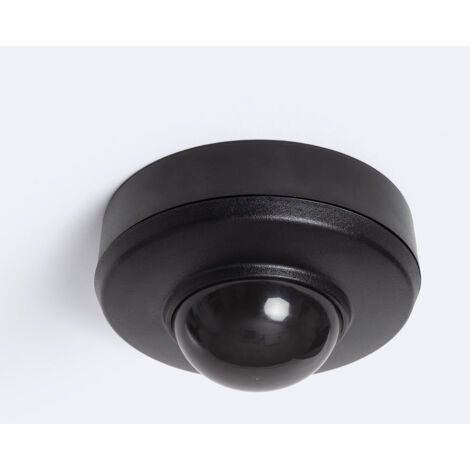 Sensore di Movimento PIR Crepuscolare 360º Superficie/Incasso per Esterni IP54 Speciale Corridoi Nero