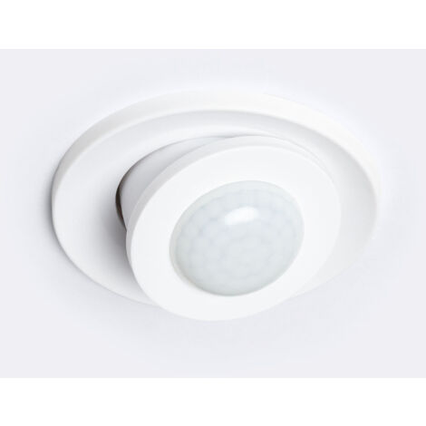 Sensore di Movimento PIR da Incasso 360º con Timer Bianco