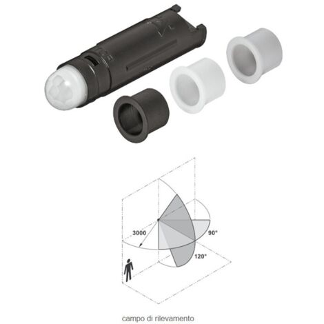 SENSORE DI MOVIMENTO REGOLABILE 30/60/180 SECONDI HAFELE DA INCASSO d. 12mm 833.89.333 SENZA CAVO