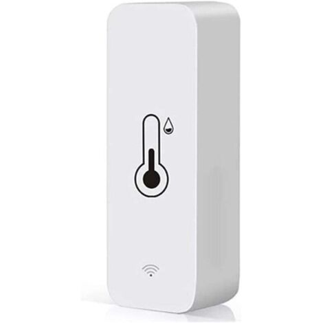Sensore di temperatura e umidità intelligente Tuya WiFi APP Monitor remoto per Smart Home VAR Smart Life Funziona con Alexa Bianco