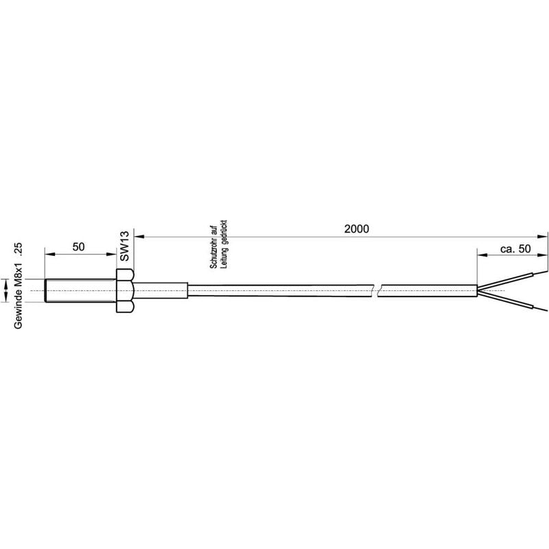 Sensore di temperatura K4-TC-J-M8x50-2M Sensore