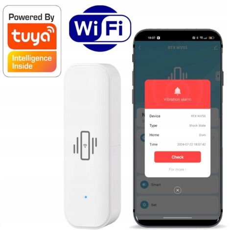 Sensore di vibrazioni e urti Tuya RTX Eco WiFi