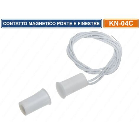 SENSORE MAGNETICO FILARE A SCOMPARSA PER PORTE E FINESTRE ANTIFURTO BIANCO