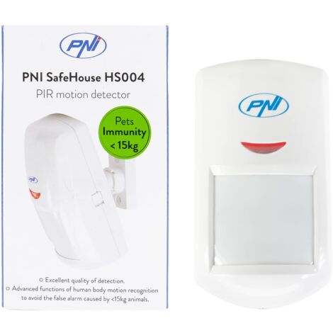 Sensore PIR senza fili PNI SafeHouse HS004 Immunità agli animali domestici (max. 15 kg) per sistemi di allarme di sicurezza