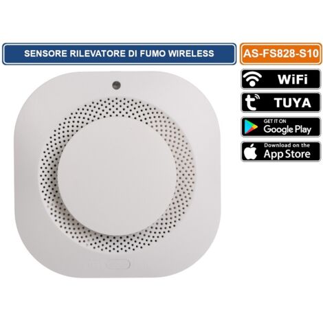 SENSORE RILEVATORE DI FUMO WIRELESS  PER SISTEMA DI ALLARME ATLO-AZ-WG13A-TUYA