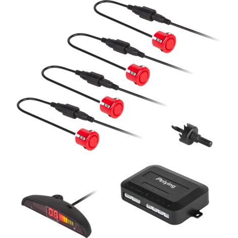 Sensores de aparcamiento traseros con pantalla LED IP67 Peiying (4 unidades)