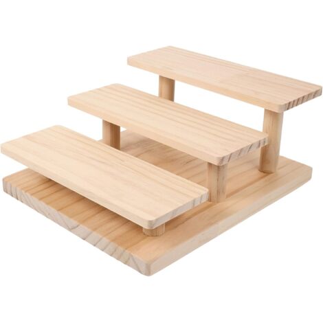 sentoir Bois Plusieurs Niveaux Support Stable pour Figurines